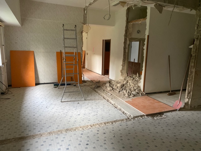 Umbau der ehemaligen Büroräume zu Ausstellungsboxen Bild: BauAustellung4.jpeg