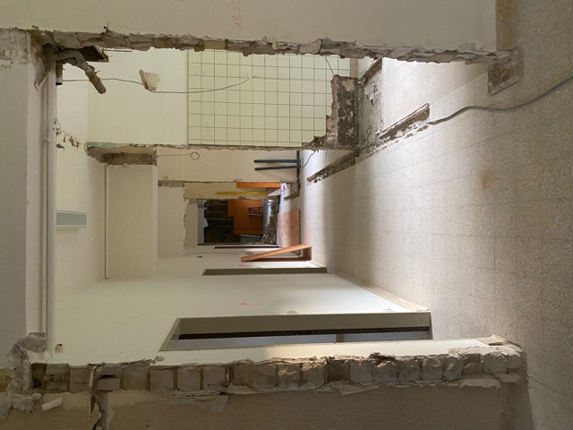 Umbau der ehemaligen Büroräume zu Ausstellungsboxen Bild: BauAustellung5.jpeg